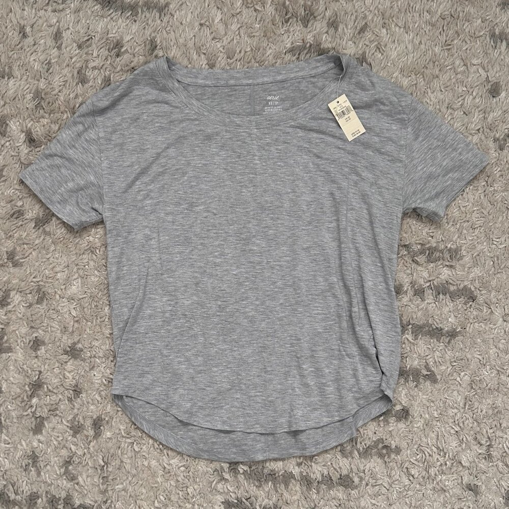 *2 for $20* NWT Real Soft Aerie Tee, Heathered Grey, x-small